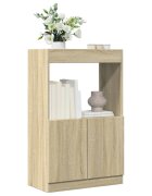 vidaXL Висок шкаф дъб сонома 63x33x100 см инженерно дърво