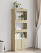vidaXL Висок шкаф дъб сонома 63x33x180 см инженерно дърво