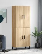 vidaXL Висок шкаф дъб сонома 695x34x180 см инженерно дърво