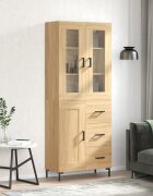 vidaXL Висок шкаф дъб сонома 695x34x180 см инженерно дърво