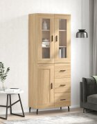 vidaXL Висок шкаф дъб сонома 695x34x180 см инженерно дърво