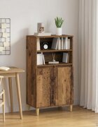 vidaXL Висок шкаф Дъбова дървесина 60 x 36 x 110 см