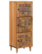 vidaXL Висок шкаф Естествен 40 x 33 x 110 см Солидно мангово дърво