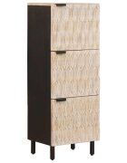 vidaXL Висок шкаф Финал на бяло измиване 40 x 33 x 110 см