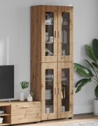 vidaXL Висок шкаф FLORIN 60 x 35 x 182 см Дъб Инженерна дървесина