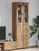vidaXL Висок шкаф FLORIN 60 x 35 x 182 см Дъб Инженерна дървесина