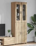 vidaXL Висок шкаф FLORIN 60 x 35 x 182 см Сонома дъб