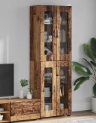 vidaXL Висок шкаф FLORIN 60 x 35 x 182 см Старо дърво