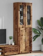 vidaXL Висок шкаф FLORIN 60 x 35 x 182 см Старо дърво