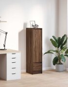 vidaXL Висок шкаф kафяв дъб 295x34x1195 см инженерно дърво