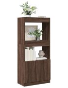 vidaXL Висок шкаф кафяв дъб 63x33x140 см инженерно дърво