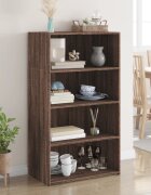 vidaXL Висок шкаф кафяв дъб 70x41x124 см инженерно дърво
