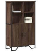 vidaXL Висок шкаф кафяв дъб 795x355x1375 см инженерно дърво