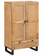 vidaXL Висок шкаф Кафяво 40 x 33 x 110 см Солидно мангово дърво