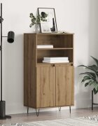 vidaXL Висок шкаф Кафяво 60 x 36 x 110 см Инженерна дървесина