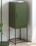 vidaXL Висок шкаф маслиненозелен 36x39x107 см стомана