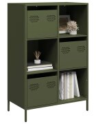 vidaXL Висок шкаф маслиненозелен 68x39x1035 см стомана