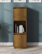 vidaXL Висок шкаф меденокафяв 38x35x117 см бор масив
