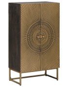 vidaXL Висок шкаф Месинг 535 x 30 x 95 см