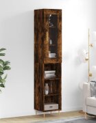 vidaXL Висок шкаф опушен дъб 345x34x180 см инженерно дърво