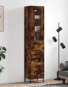 vidaXL Висок шкаф опушен дъб 345x34x180 см инженерно дърво