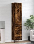 vidaXL Висок шкаф опушен дъб 345x34x180 см инженерно дърво