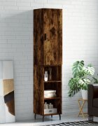 vidaXL Висок шкаф опушен дъб 345x34x180 см инженерно дърво