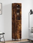 vidaXL Висок шкаф опушен дъб 345x34x180 см инженерно дърво