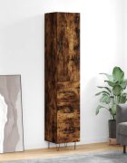 vidaXL Висок шкаф опушен дъб 345x34x180 см инженерно дърво
