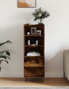 vidaXL Висок шкаф опушен дъб 40x36x110 см инженерно дърво