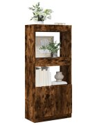 vidaXL Висок шкаф опушен дъб 63x33x140 см инженерно дърво
