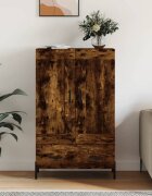 vidaXL Висок шкаф опушен дъб 695x31x115 см инженерно дърво