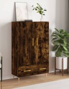 vidaXL Висок шкаф опушен дъб 695x31x115 см инженерно дърво
