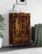 vidaXL Висок шкаф опушен дъб 695x31x115 см инженерно дърво