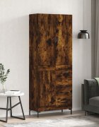 vidaXL Висок шкаф опушен дъб 695x34x180 см инженерно дърво