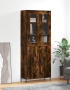 vidaXL Висок шкаф опушен дъб 695x34x180 см инженерно дърво