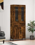 vidaXL Висок шкаф опушен дъб 695x34x180 см инженерно дърво