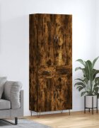 vidaXL Висок шкаф опушен дъб 695x34x180 см инженерно дърво