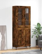 vidaXL Висок шкаф опушен дъб 695x34x180 см инженерно дърво