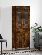 vidaXL Висок шкаф опушен дъб 695x34x180 см инженерно дърво
