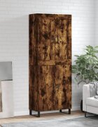vidaXL Висок шкаф опушен дъб 695x34x180 см инженерно дърво
