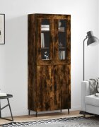 vidaXL Висок шкаф опушен дъб 695x34x180 см инженерно дърво