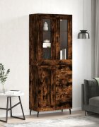 vidaXL Висок шкаф опушен дъб 695x34x180 см инженерно дърво