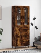 vidaXL Висок шкаф опушен дъб 695x34x180 см инженерно дърво