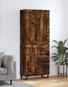 vidaXL Висок шкаф опушен дъб 695x34x180 см инженерно дърво