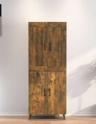 vidaXL Висок шкаф опушен дъб 70x34x180 см инженерно дърво