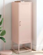 vidaXL Висок шкаф розов 36x39x123 см стомана