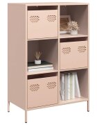 vidaXL Висок шкаф розов 68x39x1035 см стомана