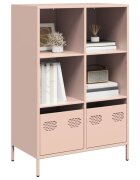 vidaXL Висок шкаф розов 68x39x1035 см стомана