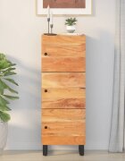 vidaXL Висок шкаф с 3 врати 40x33x110 см масивно дърво акация и желязо